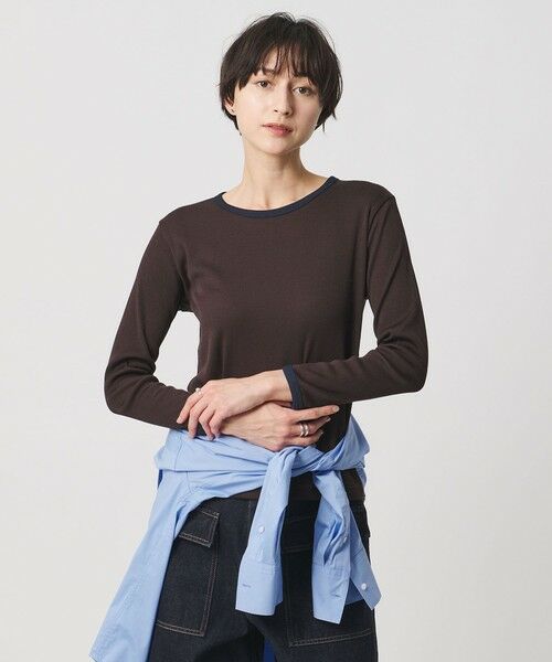 UNITED ARROWS / ユナイテッドアローズ カットソー | リブ バイカラー パイピング カットソー | 詳細22