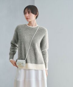 UNITED ARROWS / ユナイテッドアローズ ニット・セーター | フォックスカシミヤ スパンコール クルーネックニット