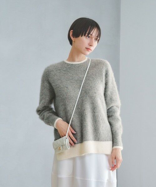 UNITED ARROWS / ユナイテッドアローズ ニット・セーター | フォックスカシミヤ スパンコール クルーネックニット | 詳細1