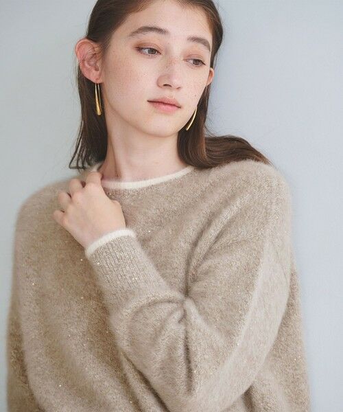 UNITED ARROWS / ユナイテッドアローズ ニット・セーター | フォックスカシミヤ スパンコール クルーネックニット | 詳細13