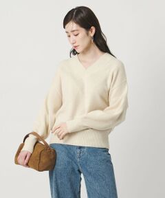 UNITED ARROWS / ユナイテッドアローズ ニット・セーター | フォックス ウール ラメ Vネック ニット
