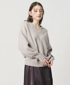 UNITED ARROWS / ユナイテッドアローズ ニット・セーター | フォックス ウール ラメ Vネック ニット