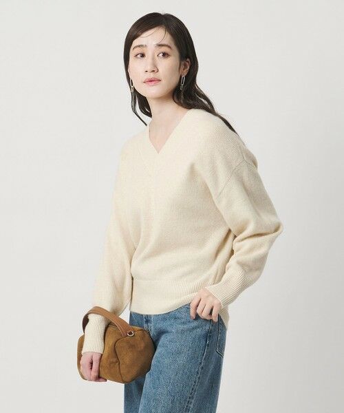 UNITED ARROWS / ユナイテッドアローズ ニット・セーター | フォックス ウール ラメ Vネック ニット | 詳細1