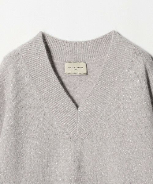 UNITED ARROWS / ユナイテッドアローズ ニット・セーター | フォックス ウール ラメ Vネック ニット | 詳細16