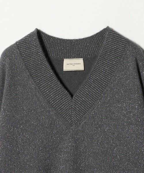 UNITED ARROWS / ユナイテッドアローズ ニット・セーター | フォックス ウール ラメ Vネック ニット | 詳細22