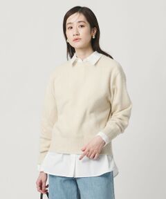 UNITED ARROWS / ユナイテッドアローズ ニット・セーター | フォックス ウール ラメ クルーネック ニット