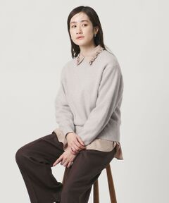 UNITED ARROWS / ユナイテッドアローズ ニット・セーター | フォックス ウール ラメ クルーネック ニット