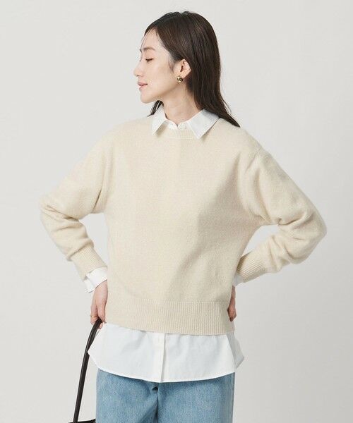 UNITED ARROWS / ユナイテッドアローズ ニット・セーター | フォックス ウール ラメ クルーネック ニット | 詳細1