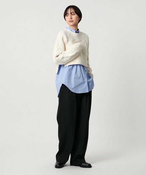 UNITED ARROWS / ユナイテッドアローズ ニット・セーター | ケーブル ショート ニットプルオーバー | 詳細3