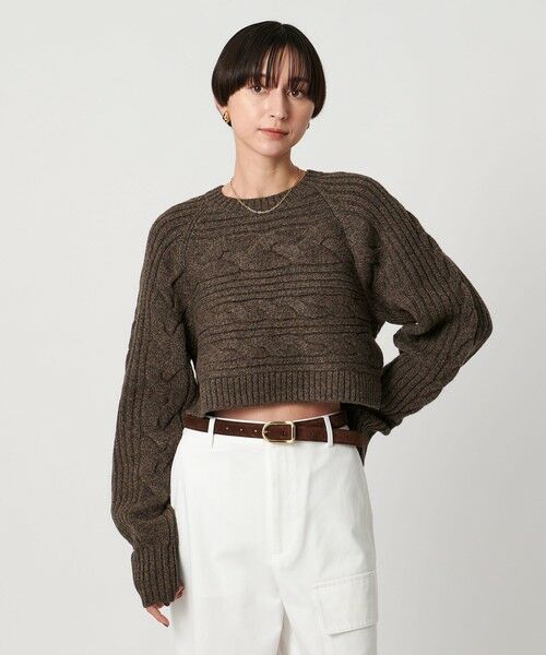 UNITED ARROWS / ユナイテッドアローズ ニット・セーター | ケーブル ショート ニットプルオーバー | 詳細8