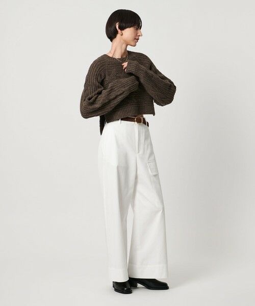 UNITED ARROWS / ユナイテッドアローズ ニット・セーター | ケーブル ショート ニットプルオーバー | 詳細9