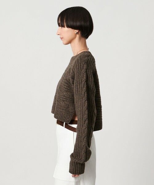UNITED ARROWS / ユナイテッドアローズ ニット・セーター | ケーブル ショート ニットプルオーバー | 詳細12