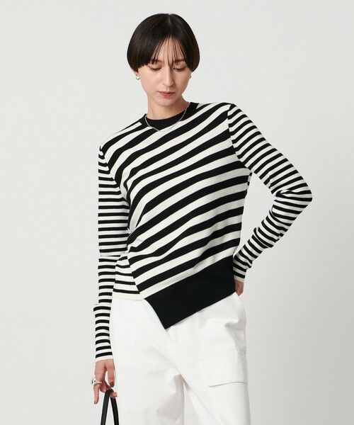 UNITED ARROWS / ユナイテッドアローズ ニット・セーター | イレギュラー ボーダー ロングスリーブ ニット | 詳細11