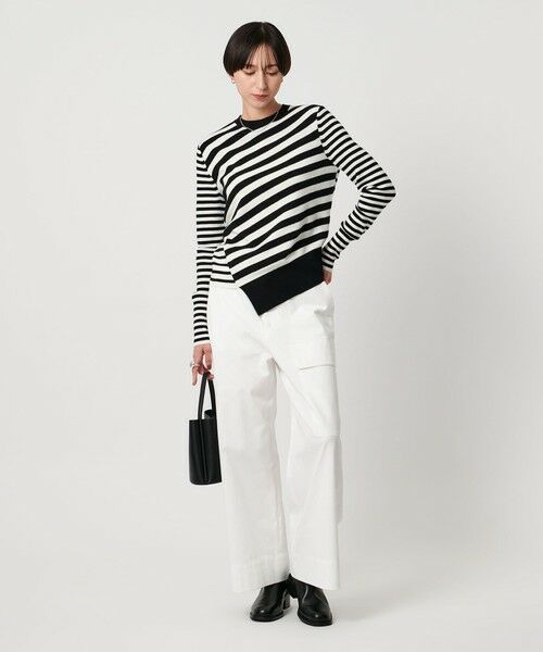 UNITED ARROWS / ユナイテッドアローズ ニット・セーター | イレギュラー ボーダー ロングスリーブ ニット | 詳細12