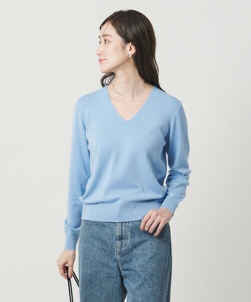 UNITED ARROWS / ユナイテッドアローズ ニット・セーター | フルニードル Vネック ニット | 詳細7