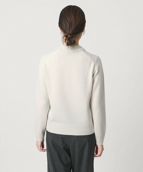 UNITED ARROWS / ユナイテッドアローズ ニット・セーター | ラインストーン ポロ ニット | 詳細5