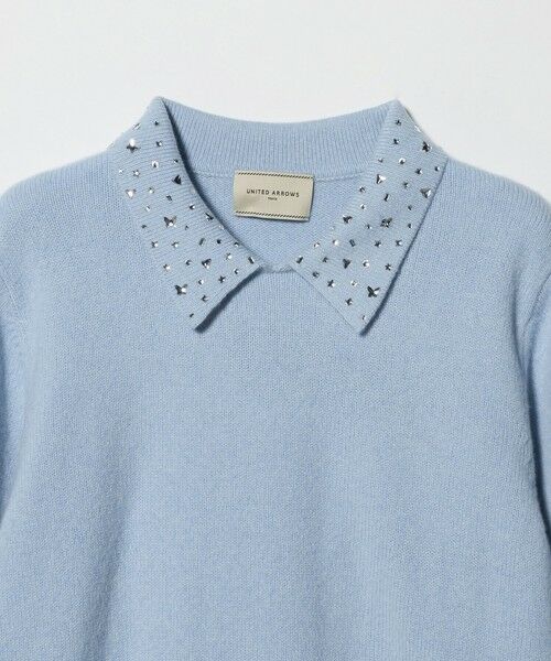 UNITED ARROWS / ユナイテッドアローズ ニット・セーター | ラインストーン ポロ ニット | 詳細20