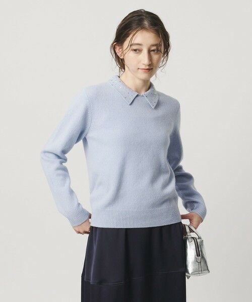 UNITED ARROWS / ユナイテッドアローズ ニット・セーター | ラインストーン ポロ ニット | 詳細16