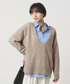UNITED ARROWS / ユナイテッドアローズ ニット・セーター | ディープ Vネック プルオーバー ニット