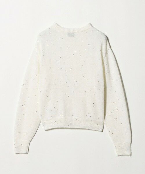 UNITED ARROWS / ユナイテッドアローズ ニット・セーター | フラワー スパンコール クルーネック ニット | 詳細4