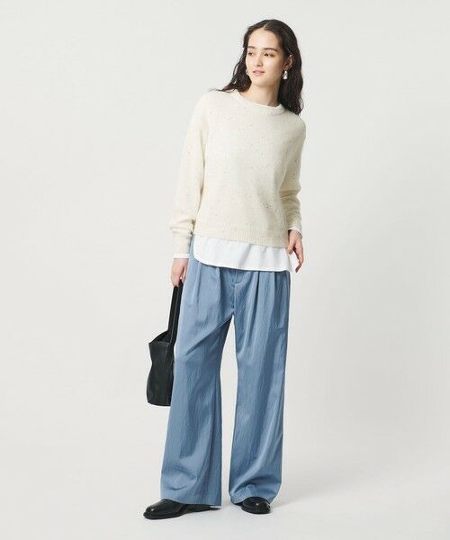 UNITED ARROWS / ユナイテッドアローズ ニット・セーター | フラワー スパンコール クルーネック ニット | 詳細2