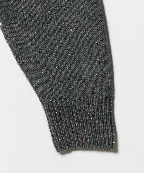 UNITED ARROWS / ユナイテッドアローズ ニット・セーター | フラワー スパンコール クルーネック ニット | 詳細15