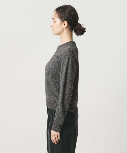 UNITED ARROWS / ユナイテッドアローズ ニット・セーター | フラワー スパンコール クルーネック ニット | 詳細10