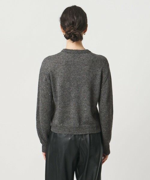 UNITED ARROWS / ユナイテッドアローズ ニット・セーター | フラワー スパンコール クルーネック ニット | 詳細11