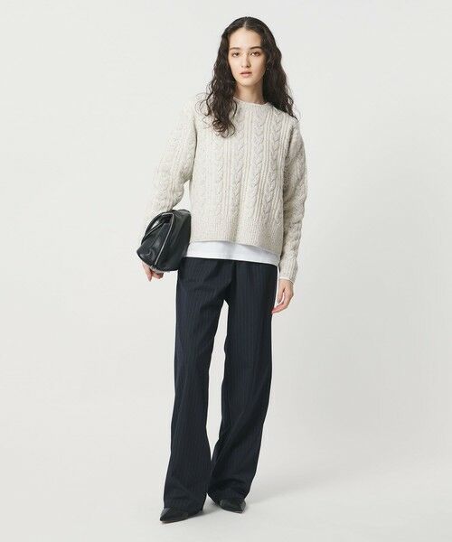 UNITED ARROWS / ユナイテッドアローズ ニット・セーター | ミックス カラー ケーブル プルオーバー ニット | 詳細2