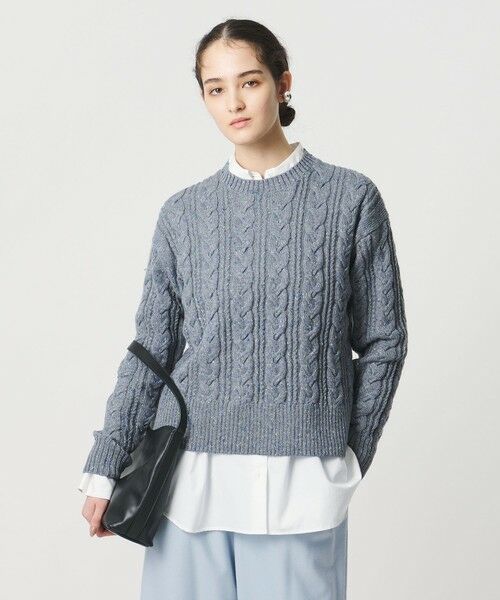 UNITED ARROWS / ユナイテッドアローズ ニット・セーター | ミックス カラー ケーブル プルオーバー ニット | 詳細13