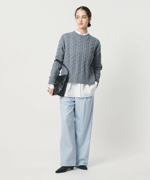 UNITED ARROWS / ユナイテッドアローズ ニット・セーター | ミックス カラー ケーブル プルオーバー ニット | 詳細14