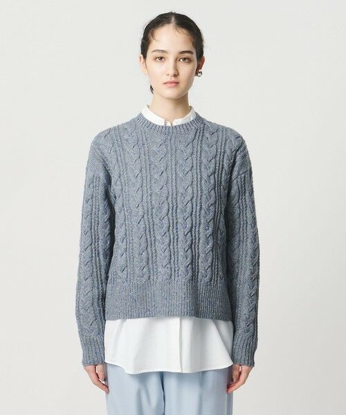 UNITED ARROWS / ユナイテッドアローズ ニット・セーター | ミックス カラー ケーブル プルオーバー ニット | 詳細15