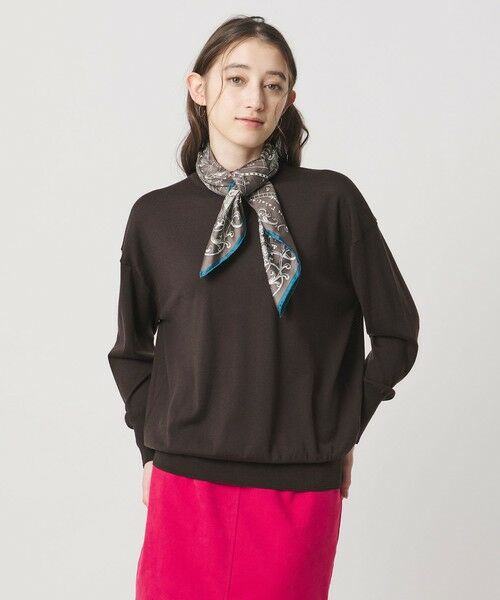 UNITED ARROWS / ユナイテッドアローズ ニット・セーター | 18G ウール クルーネック ニット ‐ウォッシャブル‐(DK.BROWN)