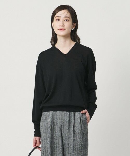 UNITED ARROWS / ユナイテッドアローズ ニット・セーター | 18G ウール Vネック ニット ‐ウォッシャブル‐ | 詳細1