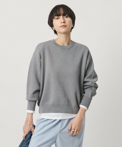 UNITED ARROWS / ユナイテッドアローズ ニット・セーター | ラメ ニット スウェット ‐ウォッシャブル‐(DK.GRAY)