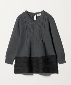 今期物　ユナイテッドアローズ ニット シルクリブ Uネック ニット （ニット・セーター）｜UNITED