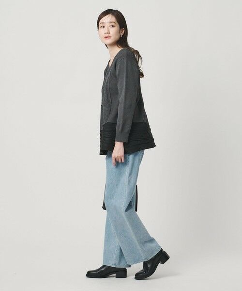 UNITED ARROWS / ユナイテッドアローズ ニット・セーター | ケーブル Vネック ニット ‐ウォッシャブル‐ | 詳細2