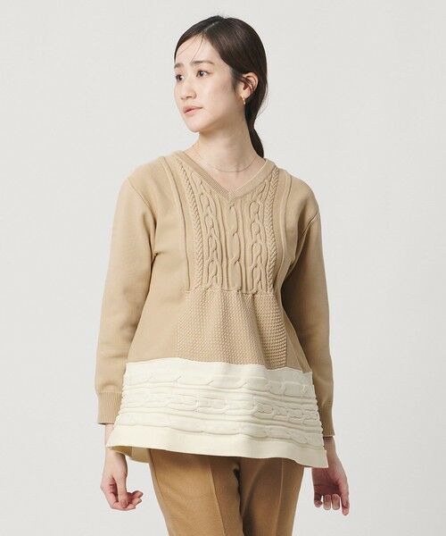 UNITED ARROWS / ユナイテッドアローズ ニット・セーター | ケーブル Vネック ニット ‐ウォッシャブル‐ | 詳細17