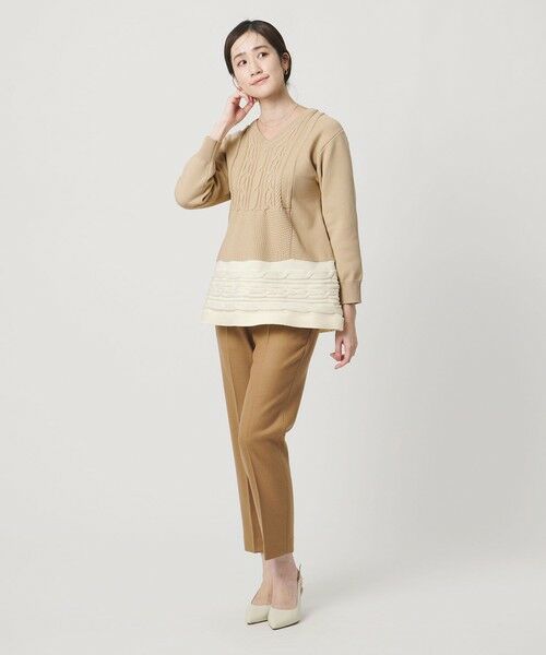 UNITED ARROWS / ユナイテッドアローズ ニット・セーター | ケーブル Vネック ニット ‐ウォッシャブル‐ | 詳細18