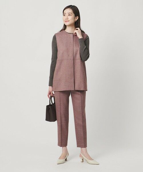 UNITED ARROWS / ユナイテッドアローズ スラックス・ドレスパンツ | MOKU 3カラー ツイードライク スリムパンツ | 詳細17