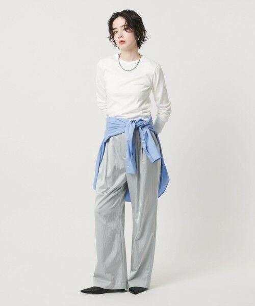 UNITED ARROWS / ユナイテッドアローズ その他パンツ | サテン 2タック ストレート パンツ | 詳細1