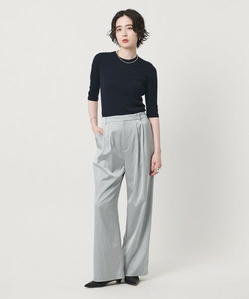 UNITED ARROWS / ユナイテッドアローズ その他パンツ | サテン 2タック ストレート パンツ | 詳細2