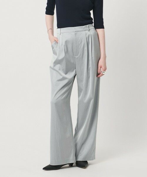 UNITED ARROWS / ユナイテッドアローズ その他パンツ | サテン 2タック ストレート パンツ | 詳細3