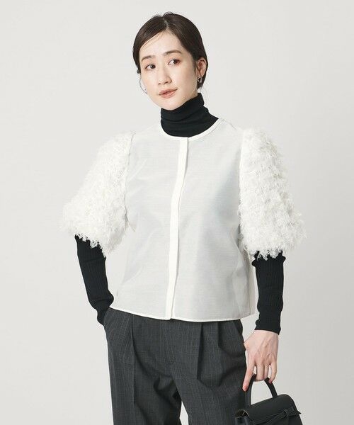 UNITED ARROWS / ユナイテッドアローズ シャツ・ブラウス | チュール シャーリング ブラウス | 詳細1