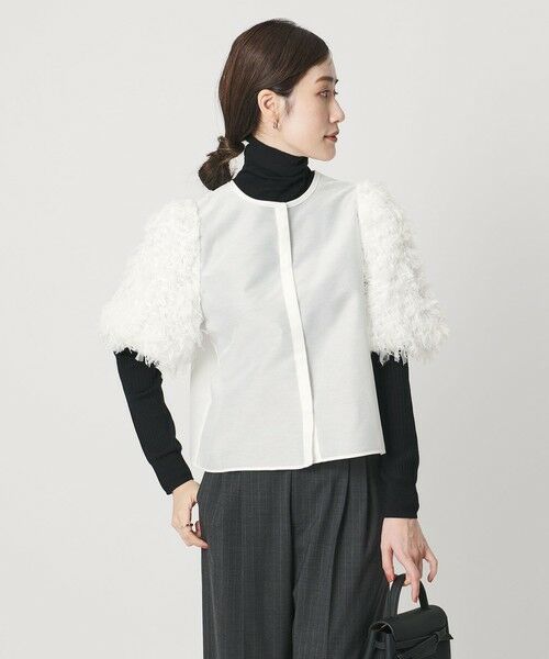 UNITED ARROWS/ユナイテッドアローズ チュール シャーリング ブラウス OFF WHITE FREE UNITED ARROWS/ユナイテッドアローズ チュール シャーリング ブラウス OFF WHITE FREE