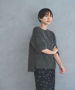 UNITED ARROWS / ユナイテッドアローズ ニット・セーター | フォックスカシミヤ ハーフスリーブ Tニット