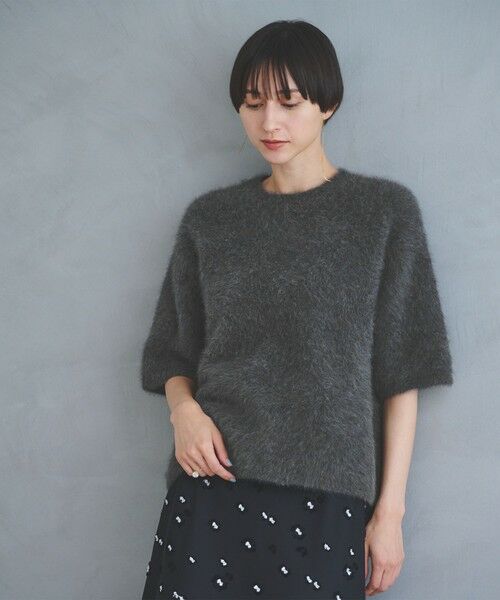 UNITED ARROWS / ユナイテッドアローズ ニット・セーター | フォックスカシミヤ ハーフスリーブ Tニット | 詳細2