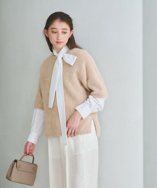 UNITED ARROWS / ユナイテッドアローズ ニット・セーター | フォックスカシミヤ ハーフスリーブ Tニット | 詳細10