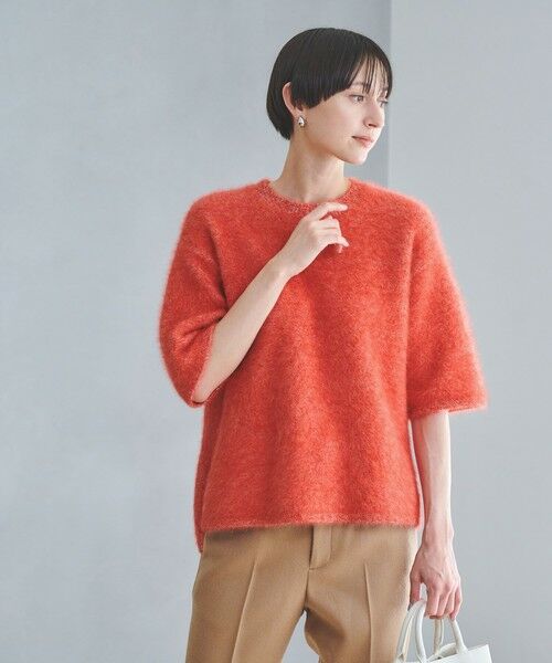 UNITED ARROWS / ユナイテッドアローズ ニット・セーター | フォックスカシミヤ ハーフスリーブ Tニット | 詳細20