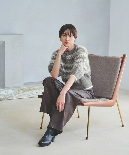 UNITED ARROWS / ユナイテッドアローズ ニット・セーター | フォックスカシミヤ  パフスリーブ ジャガードニット | 詳細3